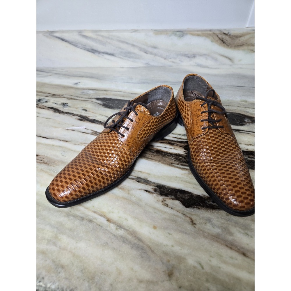 Stacy Adams Anaconda Madison Tan Leather Dress‎ Shoes Mens Size 9